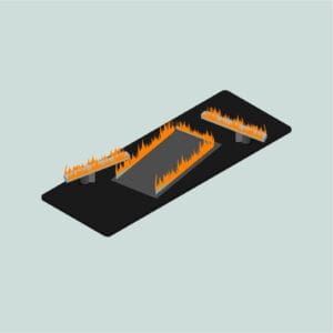 foyer au gaz flamme rééel