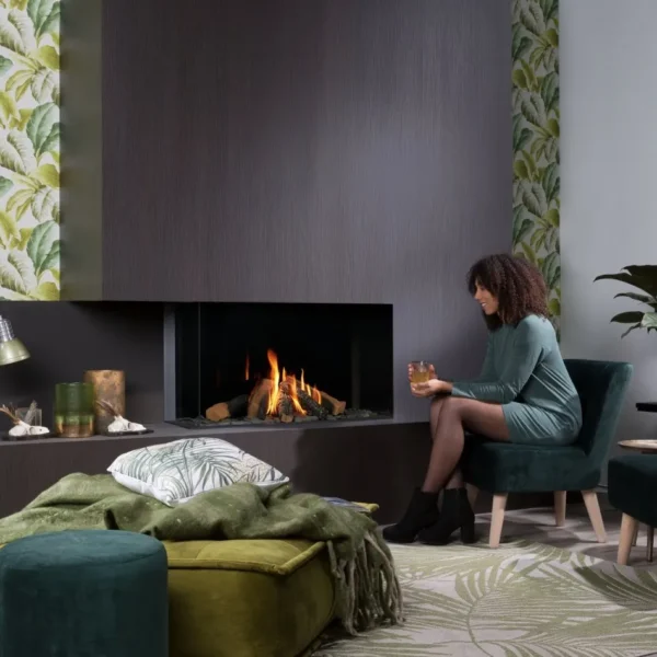 Foyer au Gaz en Coin Summum 100 C de Element 4